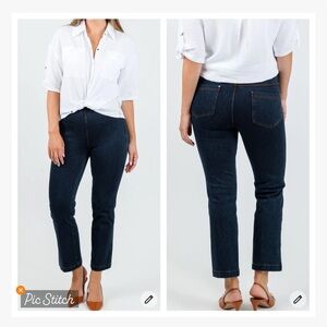 Lysse Ankle Denim Baby Bootcut Pants Indigo